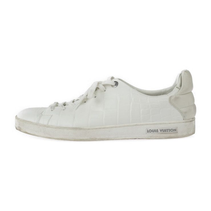 Louis Vuitton Sneakers - Croc Shape Pressed Leather X Rubber White Silver