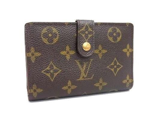 Louis Vuitton Bifold Wallet Monogram Porte Monet Vier Viennois M61663 Brown PVC