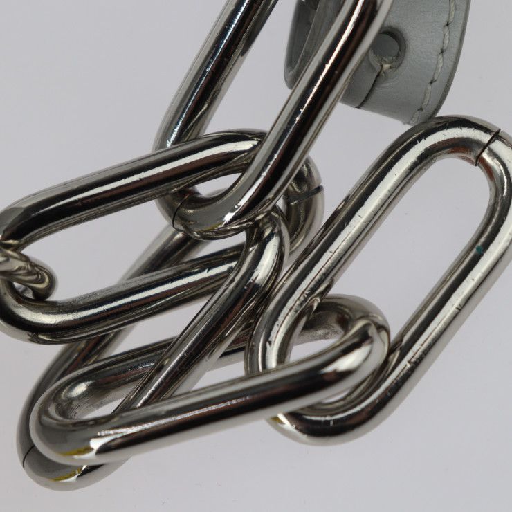 Louis Vuitton Chalk Nano Bag Shoulder Bag M44631 PVC Leather White Gray Silver