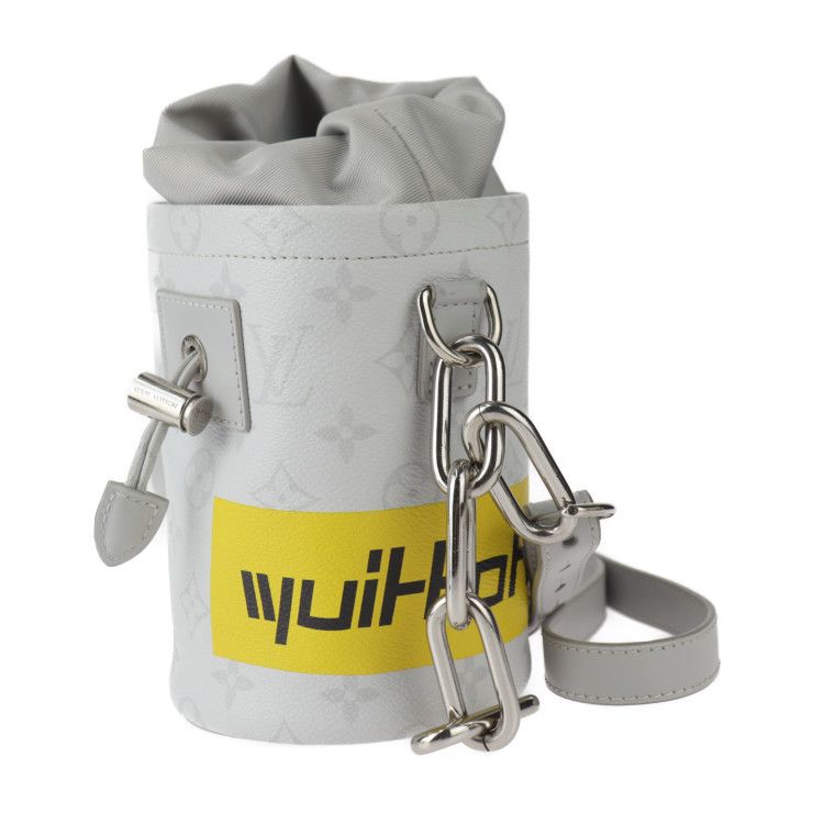 Louis Vuitton Chalk Nano Bag Shoulder Bag M44631 PVC Leather White Gray Silver