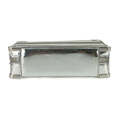Louis Vuitton Shoulder Bag Monogram Mirror Handle Soft Trunk M45885 Silver PVC