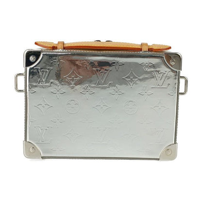 Louis Vuitton Shoulder Bag Monogram Mirror Handle Soft Trunk M45885 Silver PVC
