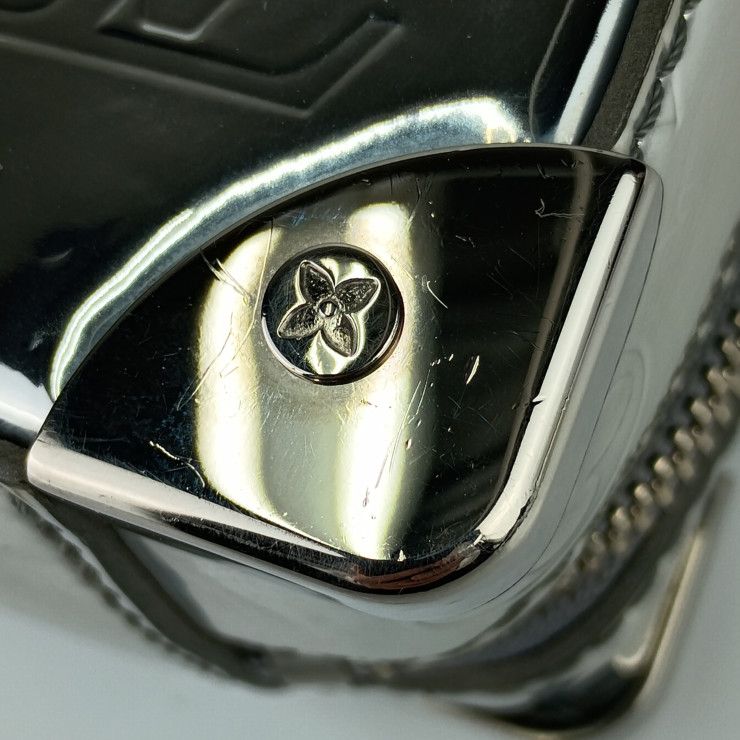 Louis Vuitton Shoulder Bag Monogram Mirror Handle Soft Trunk M45885 Silver PVC
