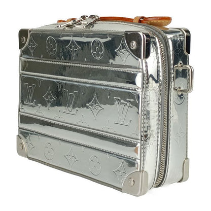 Louis Vuitton Shoulder Bag Monogram Mirror Handle Soft Trunk M45885 Silver PVC