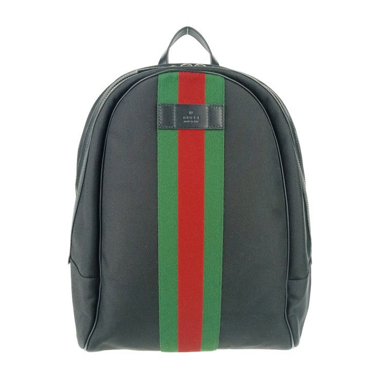 Gucci Backpack Sac Sherry Line Backpack 630918 Black Silver Hardware Canvas