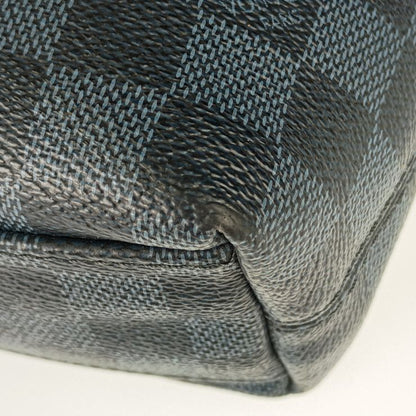 Louis Vuitton Tote Bag Newport N41588 Navy Silver Hardware Damier Cobalt Canvas