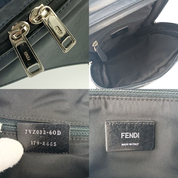 Fendi Body Bag Bugs One Shoulder Bag 7vz033/60d Navy Black Silver Hardware