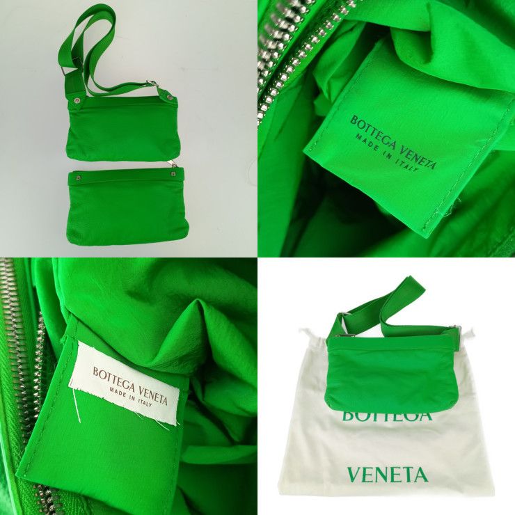 Bottega Veneta Shoulder Bag Classic Pillow Crossbody 666548 Green Silver