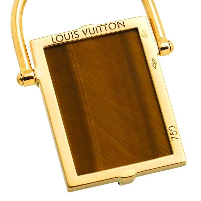Louis Vuitton Taiga Earrings 18K YG Yellow Gold 750 Pierced