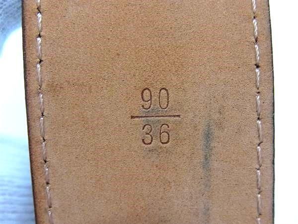 Louis Vuitton Belt Monogram Santure En Venture M9812 Brown PVC Leather Men's