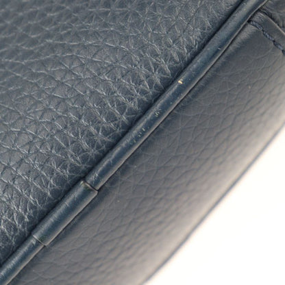 Louis Vuitton Danube PM Shoulder Bag M55168 Taurillon Leather Navy Silver