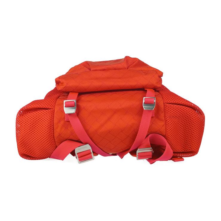 Bottega Veneta Backpack Trekking 652147 Tomato Red Tone Silver Hardware Nylon