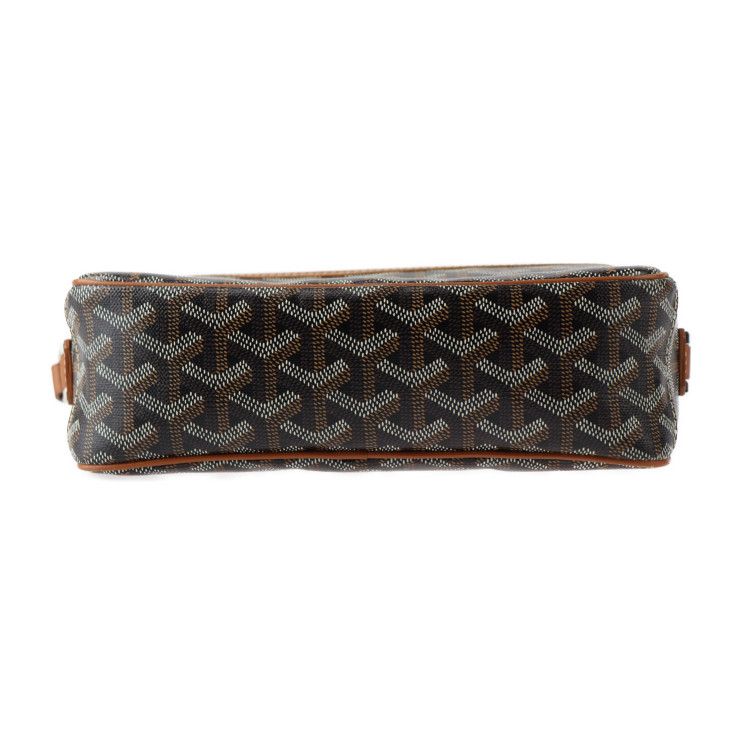 Goyard Cupveil PM Shoulder Bag - PVC Leather Black Brown Silver Hardware