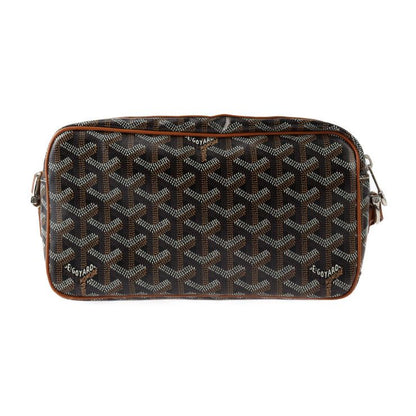 Goyard Cupveil PM Shoulder Bag - PVC Leather Black Brown Silver Hardware