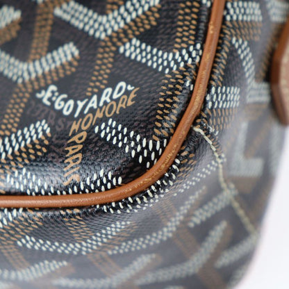 Goyard Cupveil PM Shoulder Bag - PVC Leather Black Brown Silver Hardware