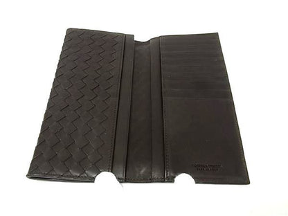 Bottega Veneta Wallet Intrecciato 120697 Brown Leather Men's Knee Fold Long