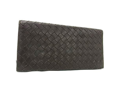 Bottega Veneta Wallet Intrecciato 120697 Brown Leather Men's Knee Fold Long