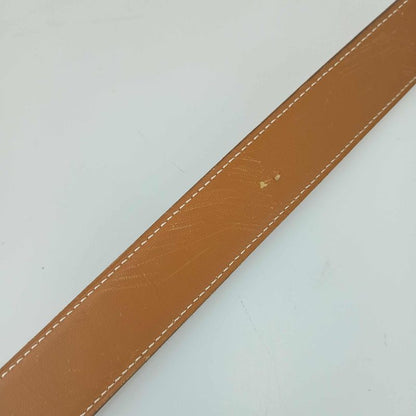 Hermes Belt Lucky Metal - Orange Epson Unisex Constance Reversible Silver