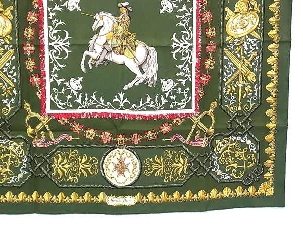 Hermes Scarf Carr 90 Multicolor 100% Silk Ladies Lvdovicvs Magnvs Louis XIV