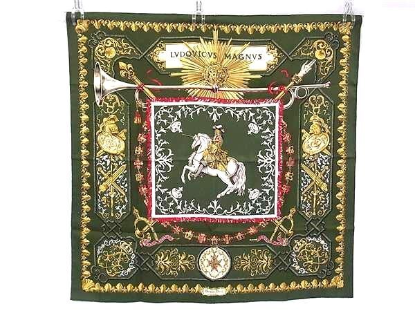 Hermes Scarf Carr 90 Multicolor 100% Silk Ladies Lvdovicvs Magnvs Louis XIV