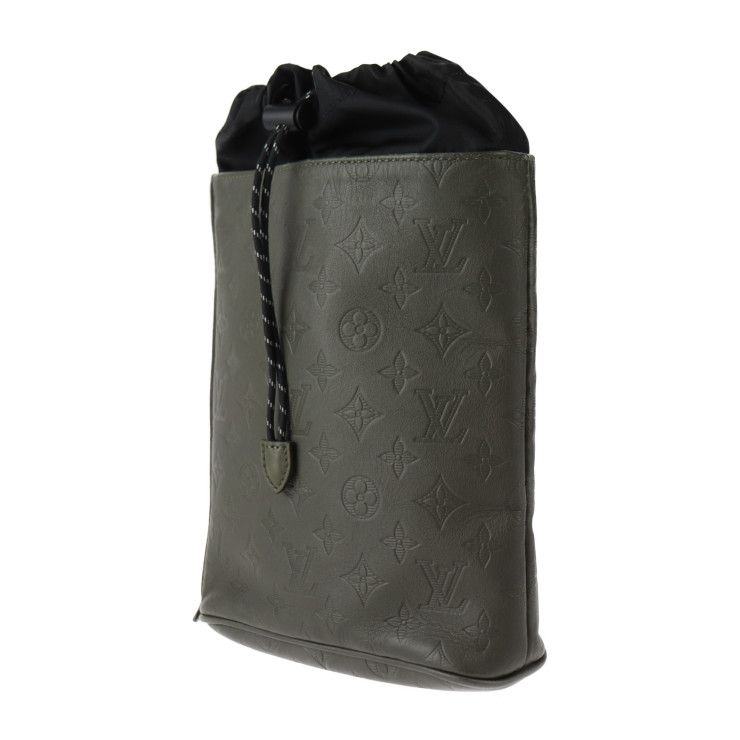 Louis Vuitton Choix Ring Bag Shoulder Bag M44634 Leather Khaki Black Monogram