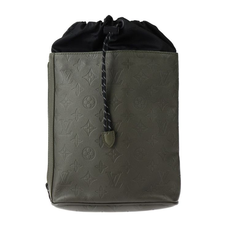 Louis Vuitton Choix Ring Bag Shoulder Bag M44634 Leather Khaki Black Monogram