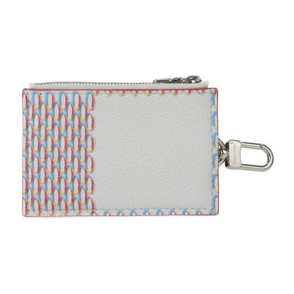 Louis Vuitton Double Zipped Card Holder Coin Case M81430 Leather Bronze White