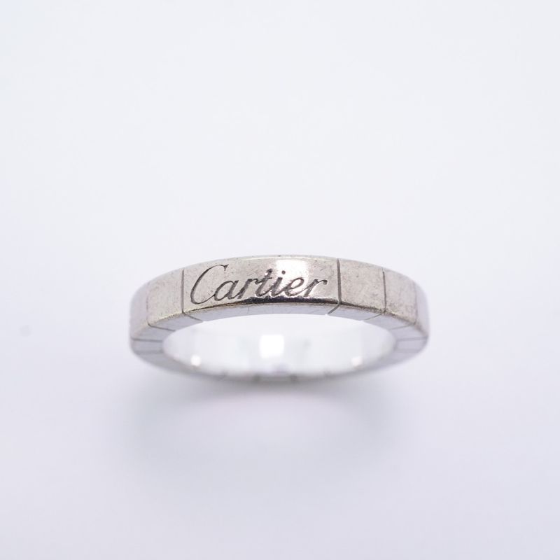 Cartier Ring Lanier 18K White Gold White Gold #47 Ladies