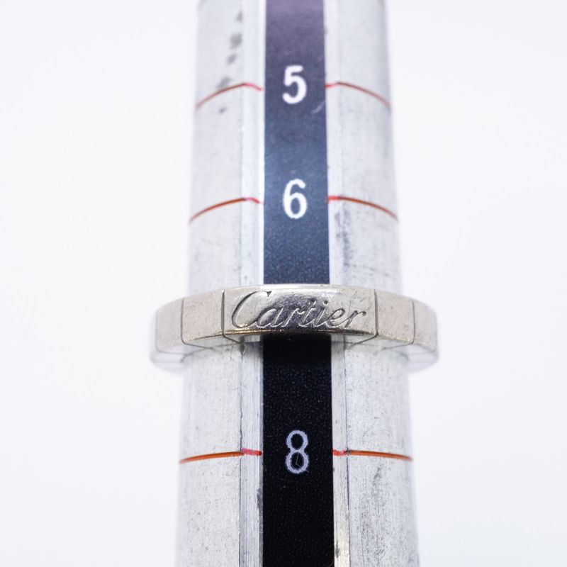 Cartier Ring Lanier 18K White Gold White Gold #47 Ladies