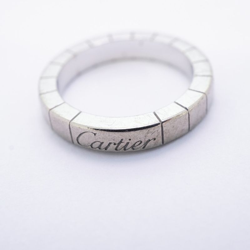 Cartier Ring Lanier 18K White Gold White Gold #47 Ladies