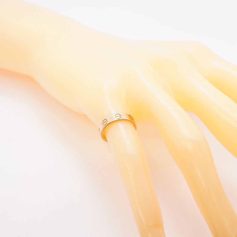 Cartier Ring Mini Love 18K Pink Gold Pink Gold #45 Ladies