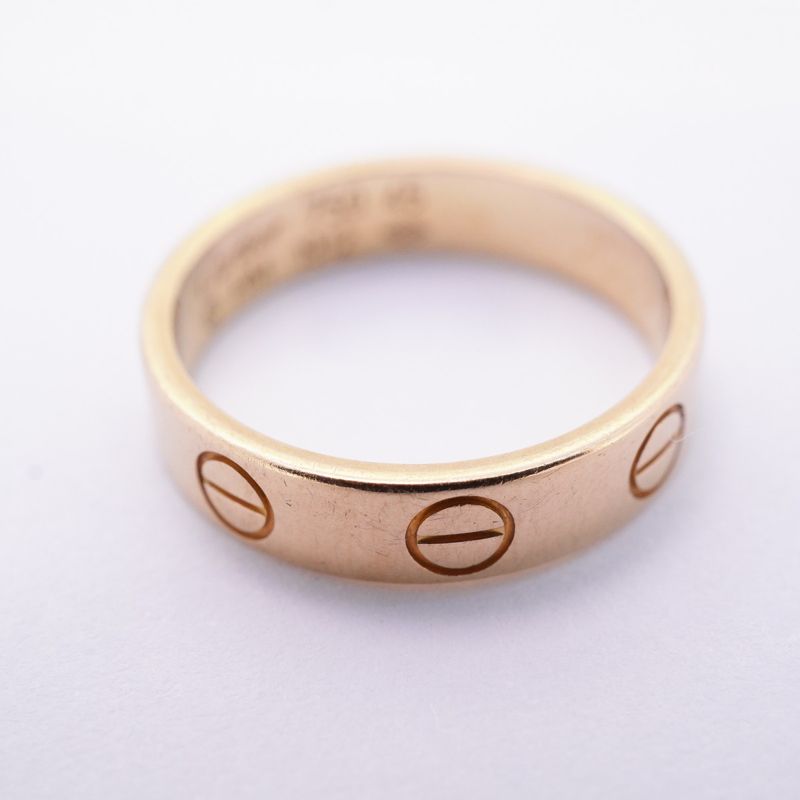 Cartier Ring Mini Love 18K Pink Gold Pink Gold #45 Ladies