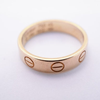Cartier Ring Mini Love 18K Pink Gold Pink Gold #45 Ladies