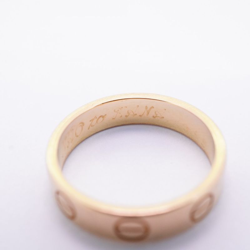Cartier Ring Mini Love 18K Pink Gold Pink Gold #45 Ladies