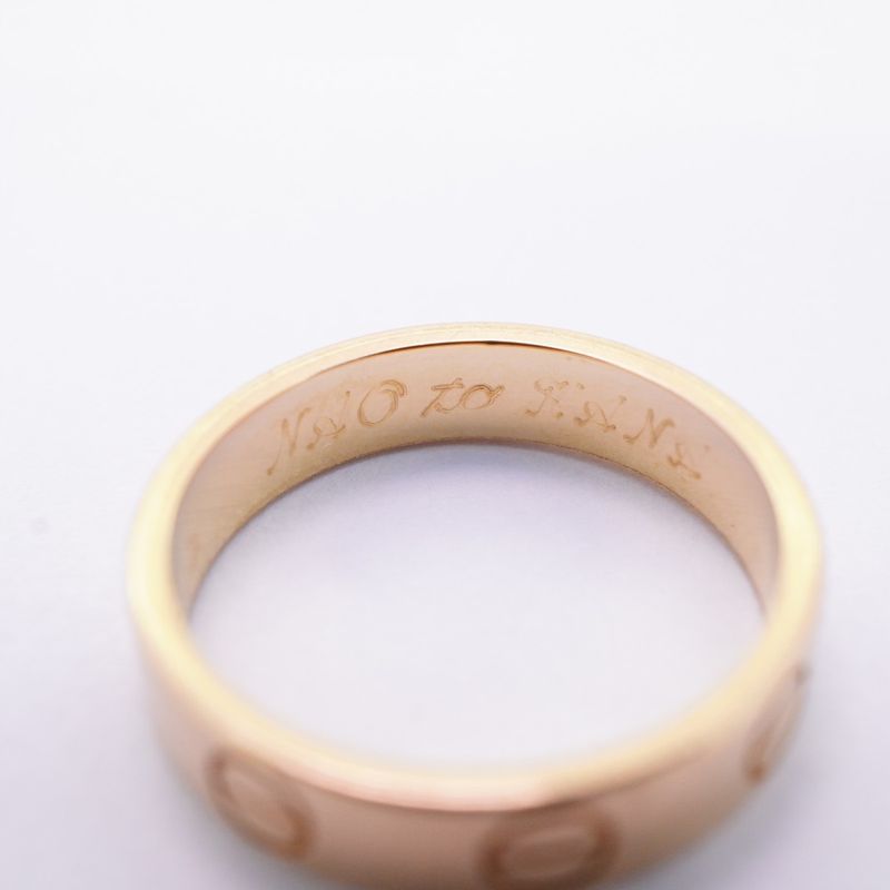 Cartier Ring Mini Love 18K Pink Gold Pink Gold #45 Ladies