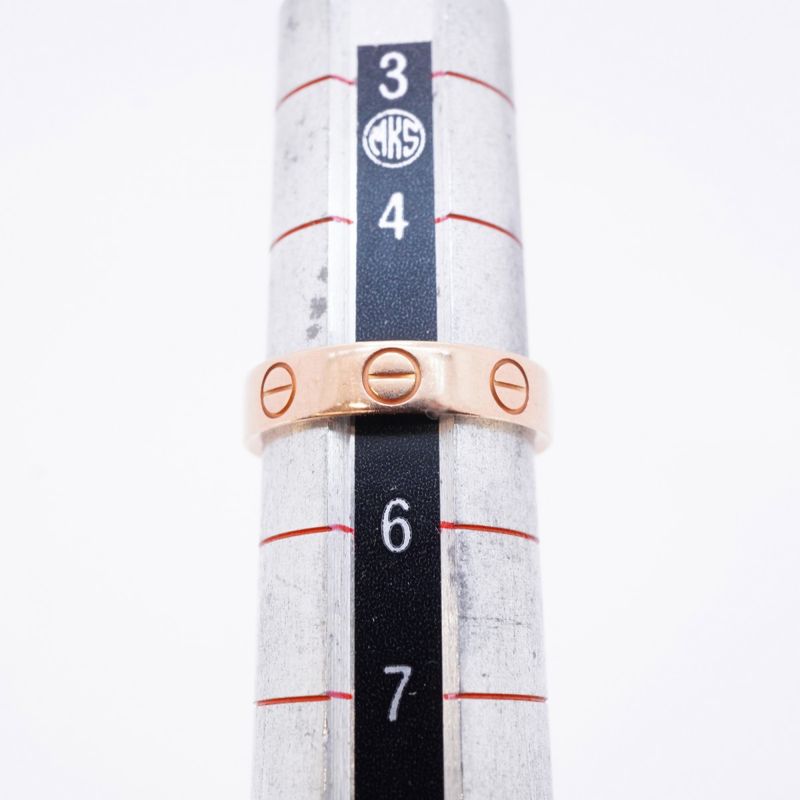 Cartier Ring Mini Love 18K Pink Gold Pink Gold #45 Ladies