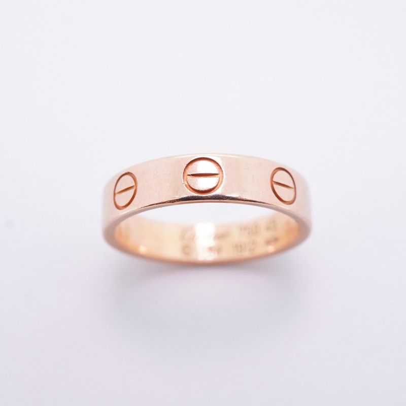 Cartier Ring Mini Love 18K Pink Gold Pink Gold #45 Ladies