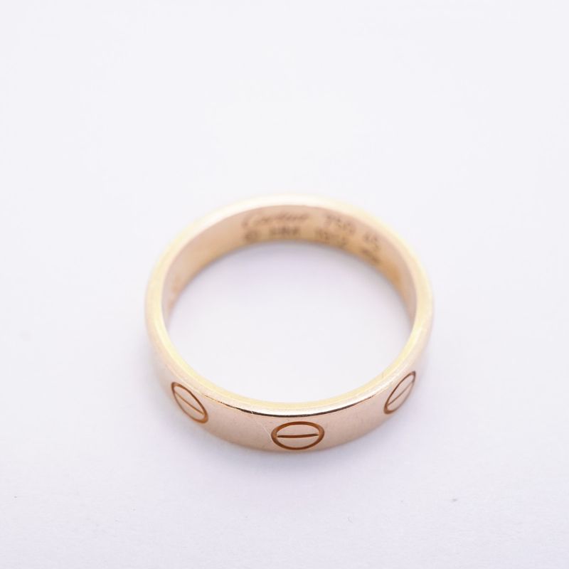 Cartier Ring Mini Love 18K Pink Gold Pink Gold #45 Ladies