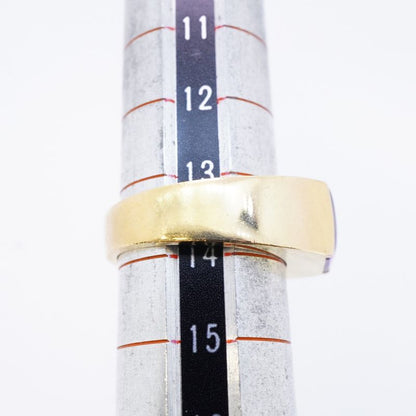 Cartier Ring Tank 18K Yellow Gold Yellow Gold Amethyst Purple #54 Ladies