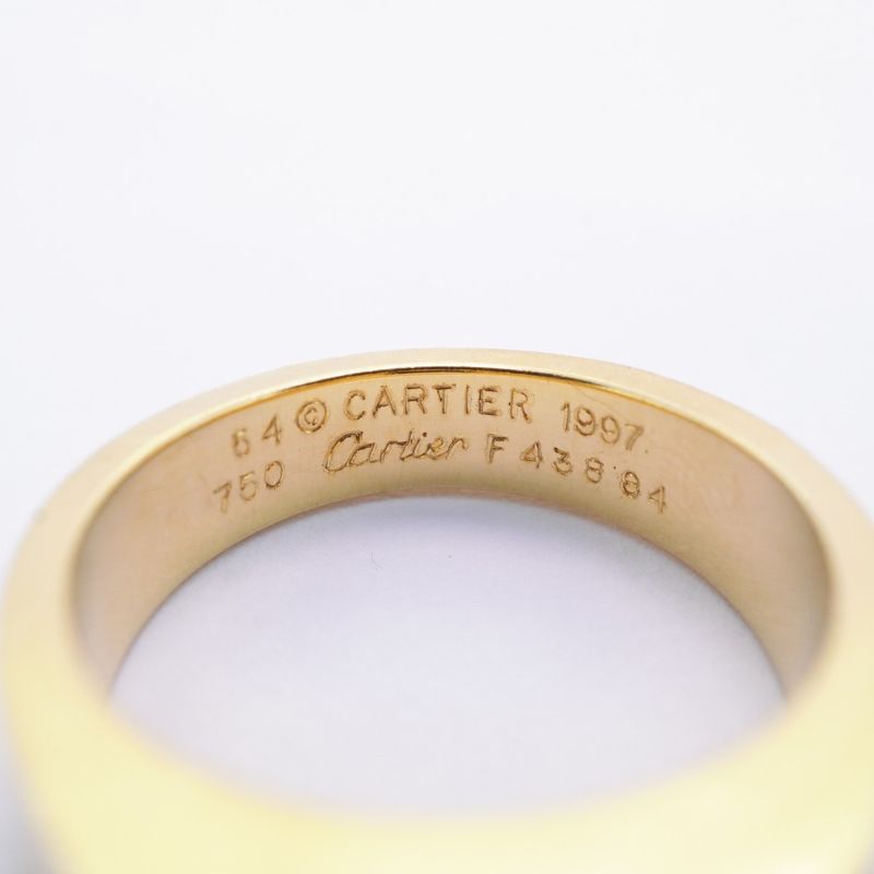 Cartier Ring Tank 18K Yellow Gold Yellow Gold Amethyst Purple #54 Ladies