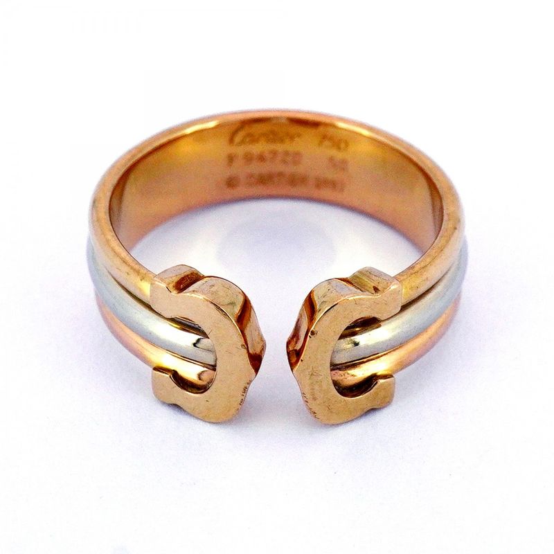 Cartier Ring 2C 18K Yellow Gold Yellow Gold 18K White Gold White Gold 18K Pink