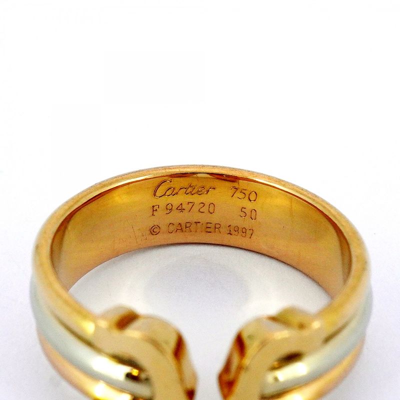 Cartier Ring 2C 18K Yellow Gold Yellow Gold 18K White Gold White Gold 18K Pink