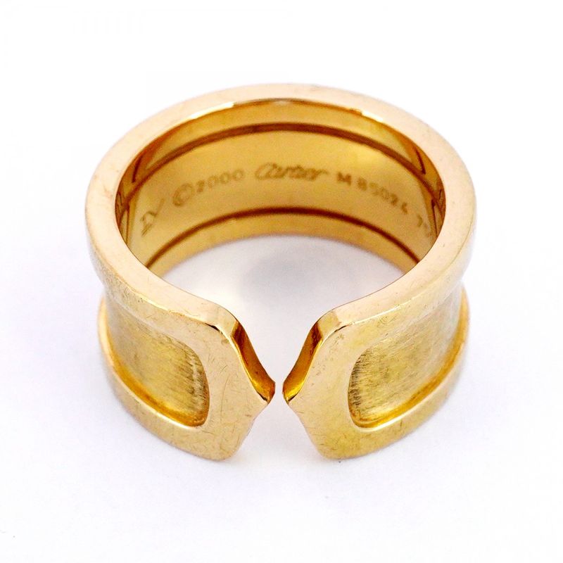 Cartier Ring C2 18K Yellow Gold Yellow Gold #51 Ladies