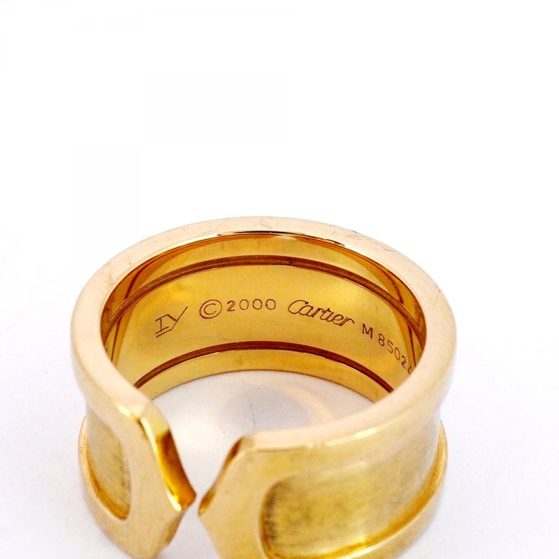 Cartier Ring C2 18K Yellow Gold Yellow Gold #51 Ladies