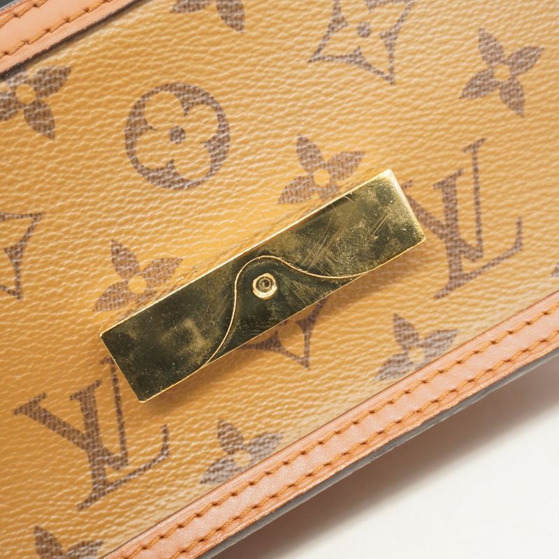 Louis Vuitton Shoulder Bag Monogram Reverse Portefeuille Dauphine M68746 Brown