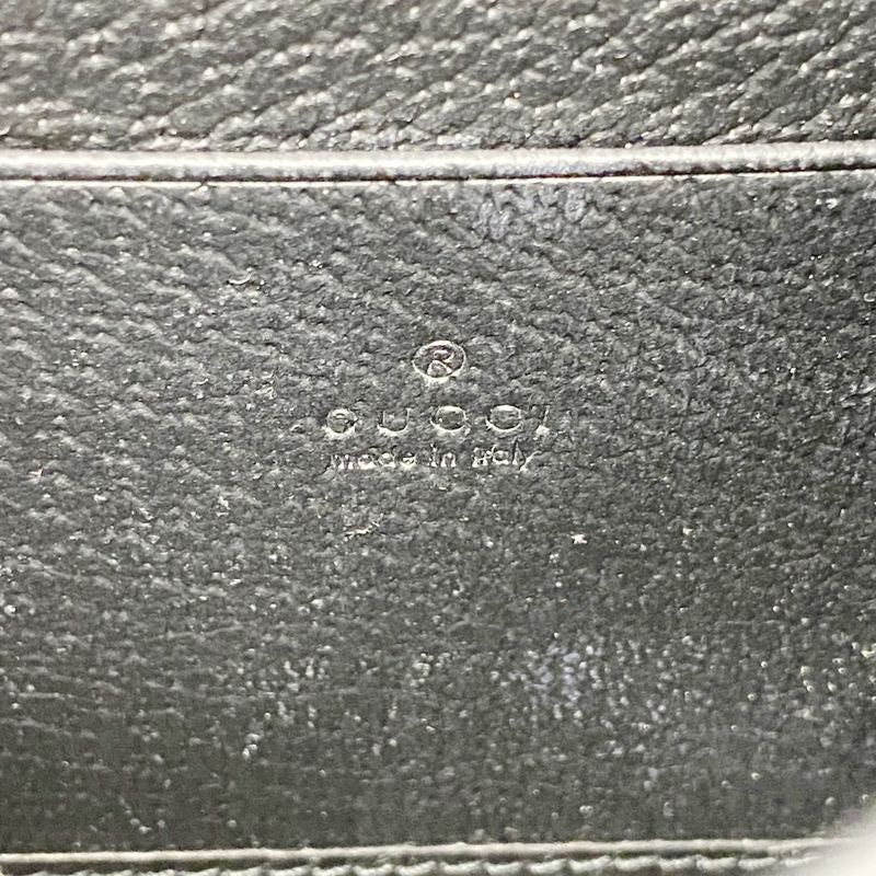 Gucci Shoulder Wallet Duo Nuosos 401231 Denim Black Silver Hardware Women's