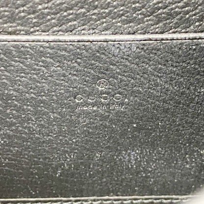 Gucci Shoulder Wallet Duo Nuosos 401231 Denim Black Silver Hardware Women's