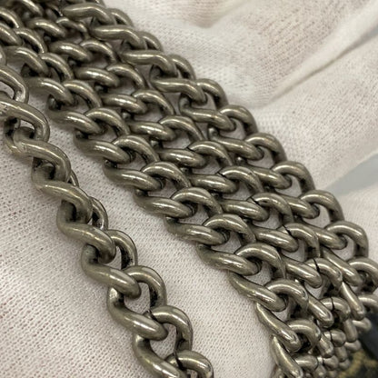 Gucci Shoulder Wallet Duo Nuosos 401231 Denim Black Silver Hardware Women's