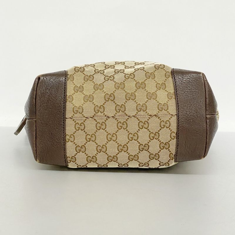 Gucci Tote Bag GG Canvas 247237 Canvas Brown Gold Hardware