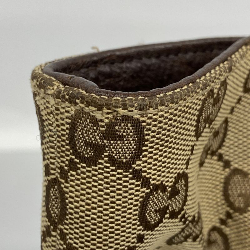 Gucci Tote Bag GG Canvas 247237 Canvas Brown Gold Hardware